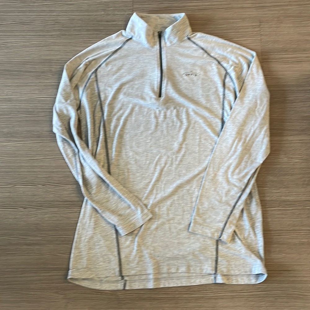 Gray Quarter zip. Orvis.